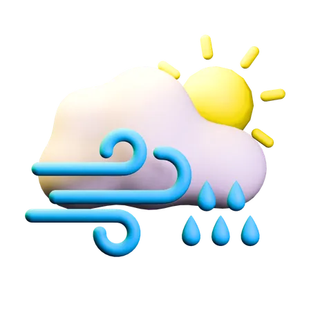 Rainy Day Weather  3D Icon