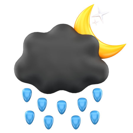 Rainy Midnight  3D Icon