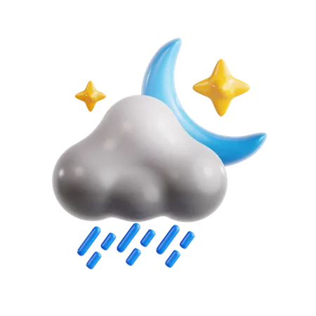 Rainy Night  3D Icon