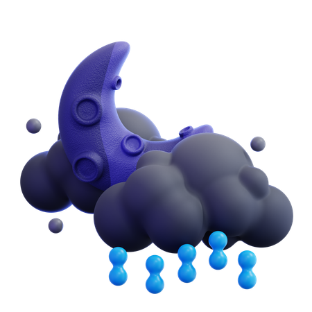 Rainy Night  3D Icon