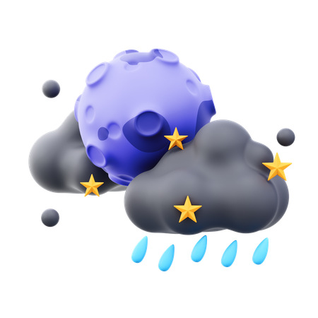 Rainy Night  3D Icon
