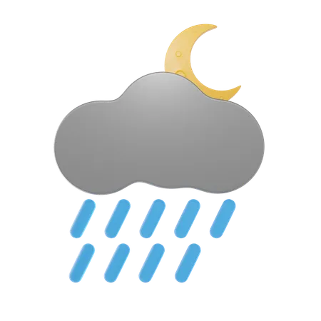 Rainy Night  3D Icon