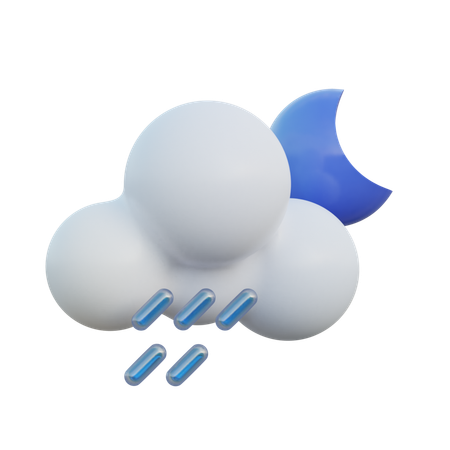 Rainy Night  3D Icon