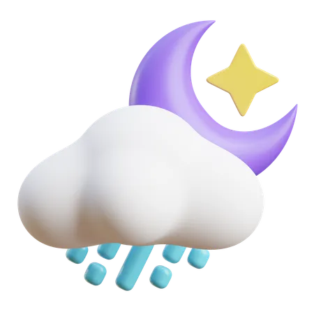 Rainy Night  3D Icon