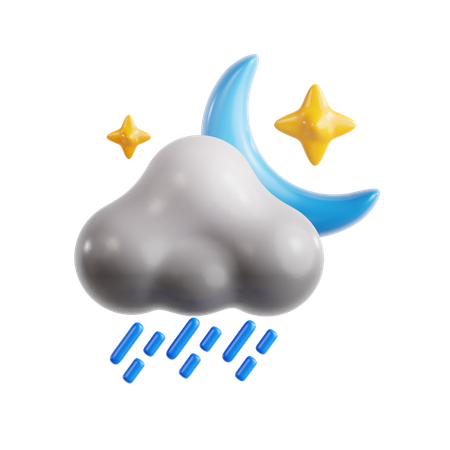 Rainy Night  3D Icon