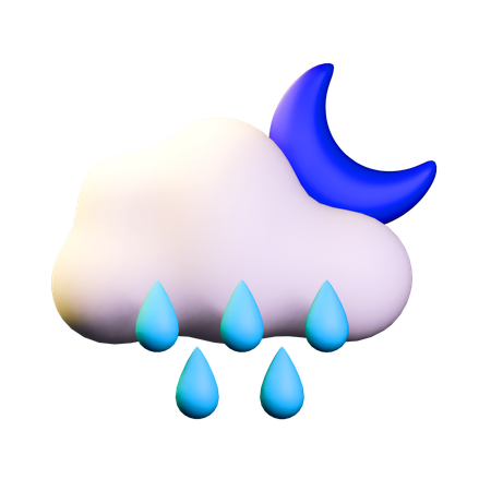 Rainy Night  3D Icon