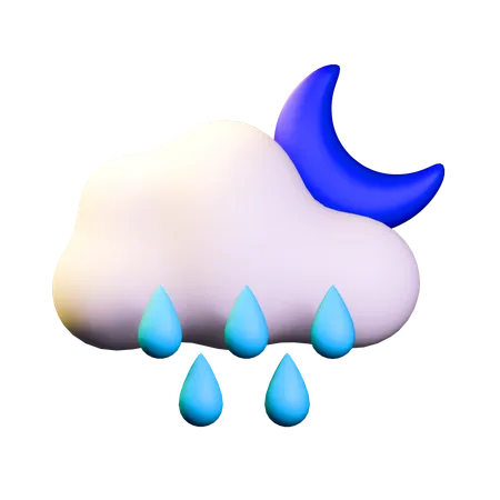 Rainy Night  3D Icon