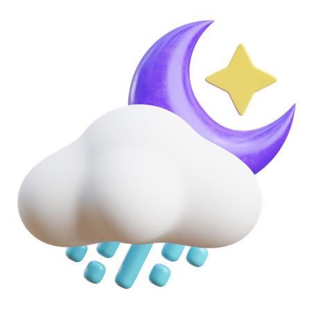 Rainy Night  3D Icon