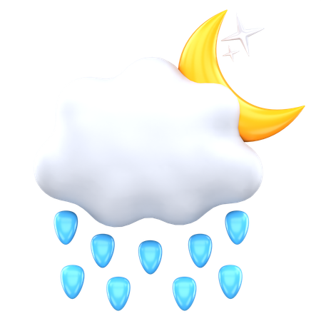 Rainy Night  3D Icon