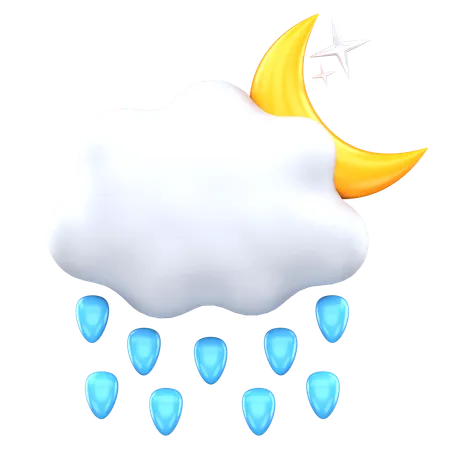 Rainy Night  3D Icon