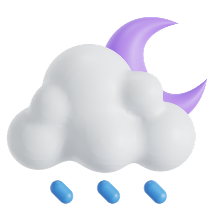 Rainy night  3D Icon