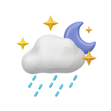 Rainy Night  3D Icon