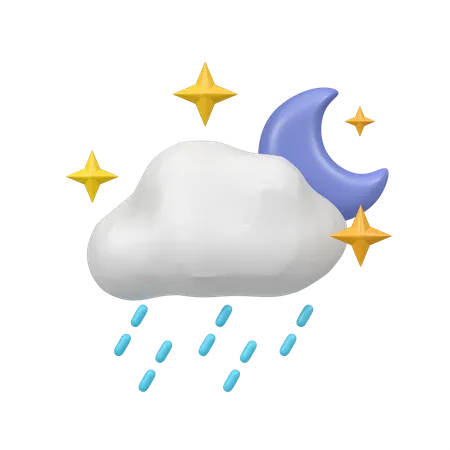 Rainy Night  3D Icon