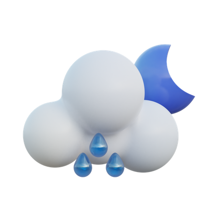 Rainy Night  3D Icon