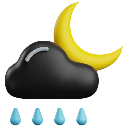 Rainy Night  3D Icon