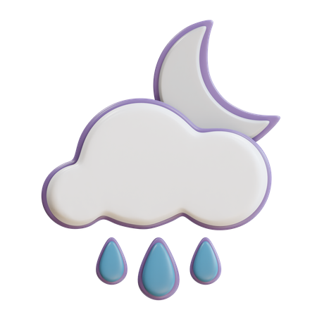 Rainy Night  3D Icon