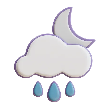 Rainy Night  3D Icon