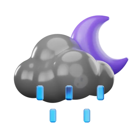 Rainy Night  3D Icon