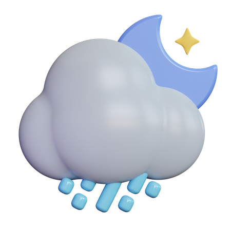 Rainy Night  3D Icon