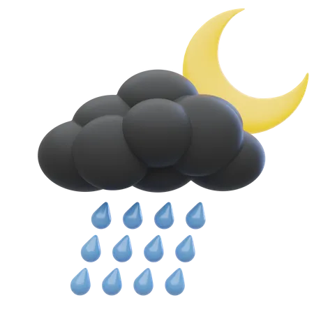 Rainy Night  3D Icon