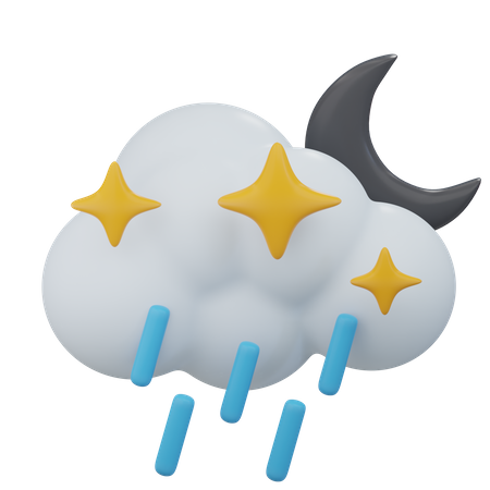 Rainy Night  3D Icon