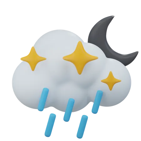 Rainy Night  3D Icon