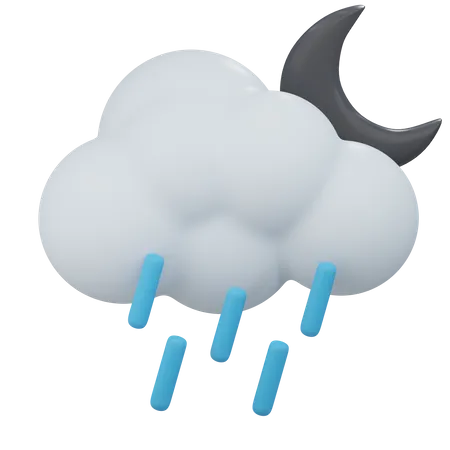 Rainy Night  3D Icon