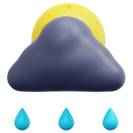 Rainy Night  3D Icon