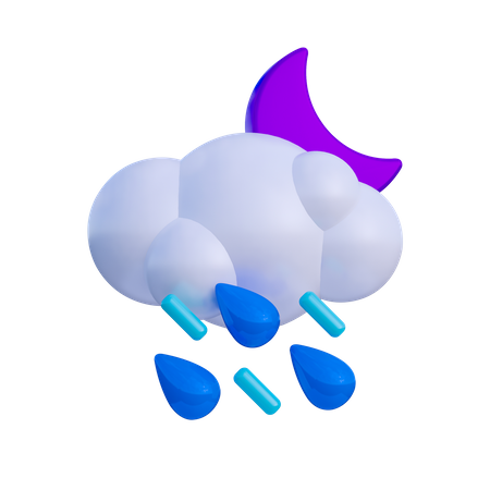 Rainy Night  3D Illustration