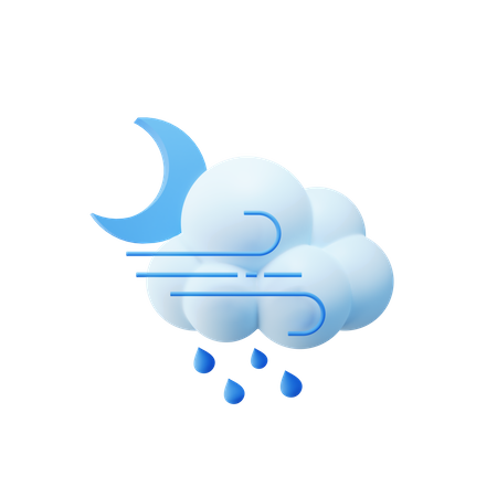 Rainy Night 3D Icon
