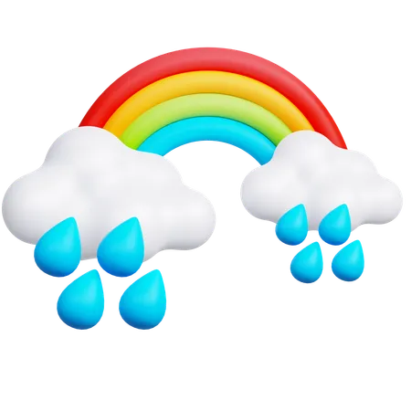 Rainy Rainbow  3D Icon