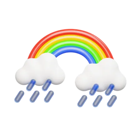 Rainy Rainbow  3D Icon