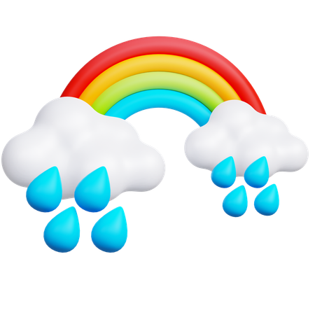 Rainy Rainbow  3D Icon