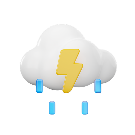 Rainy Thunder  3D Icon