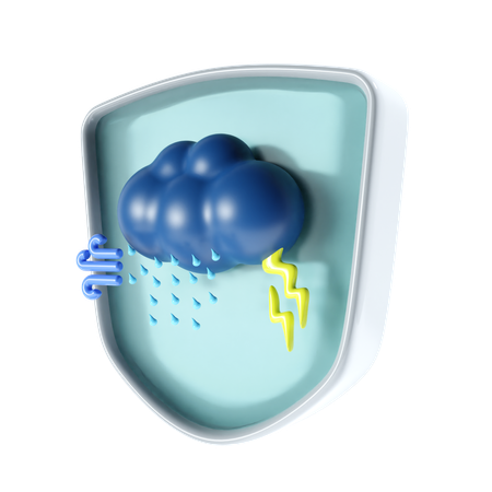 Rainy Thunderstorm  3D Icon
