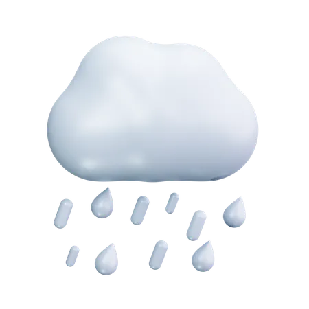 비가 오는 날씨  3D Icon