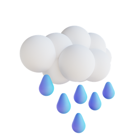 Rainy Weather 3D Illustration