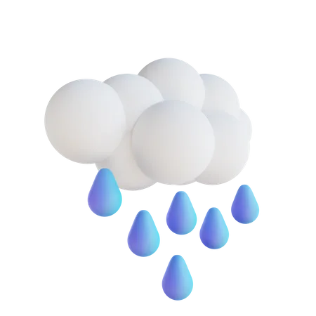 Rainy Weather  3D Illustration