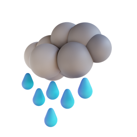 Rainy Weather 3D Illustration