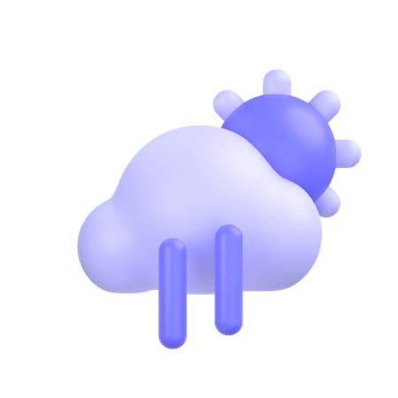 Rainy-weather 3D Illustration