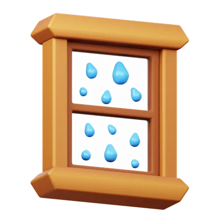 Rainy Window  3D Icon