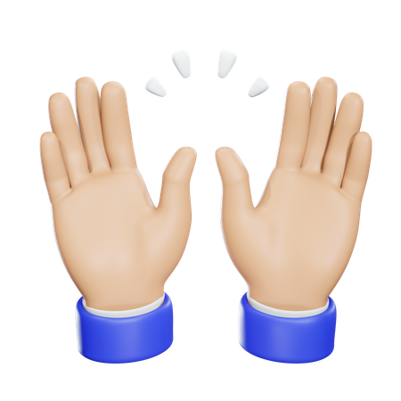 Raise Double Hand  3D Icon