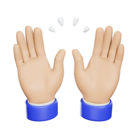 Raise Double Hand  3D Icon