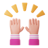 raise hand 3d logo