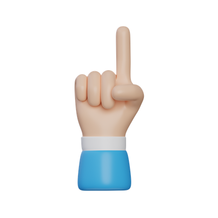 Raise Hand Gesture  3D Icon