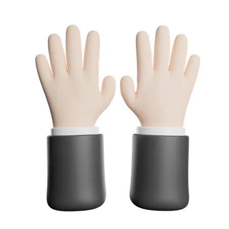 Raise Hand Gesture  3D Illustration