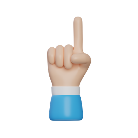 Raise Hand Gesture  3D Icon