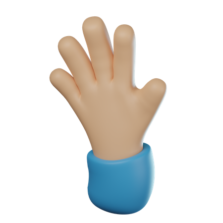 Raise Hand Hand  3D Icon