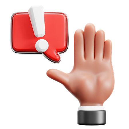 Raise Hand Information  3D Icon