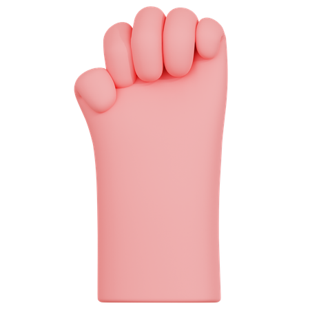Raised Finger Hand Gesture  3D Icon